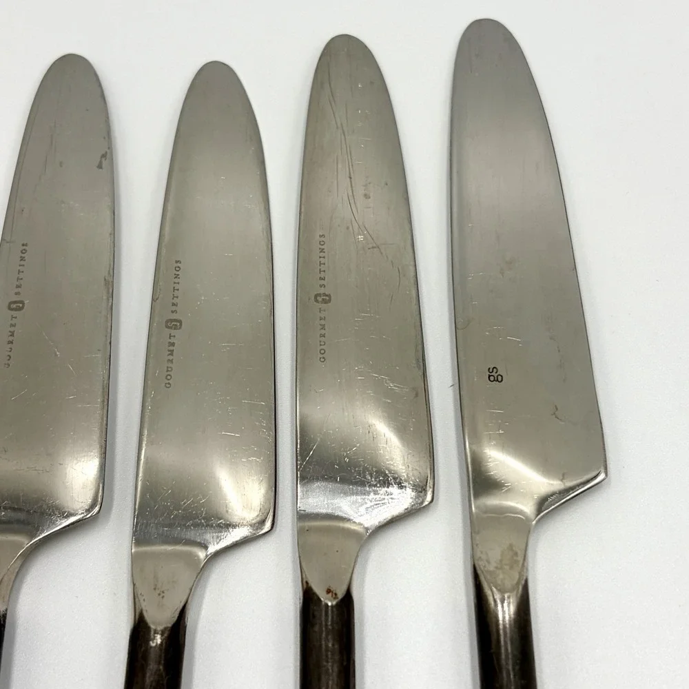 Gourmet Settings Treble Clef Stainless Dinner Knives 9-3/8